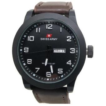 Swiss Army Jam Tangan Pria Cokla Tuat Leather Strap SA0132  