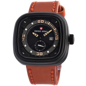 Swiss Army Jam Tangan Pria - Coklat Muda - Strap Kulit - 4096  