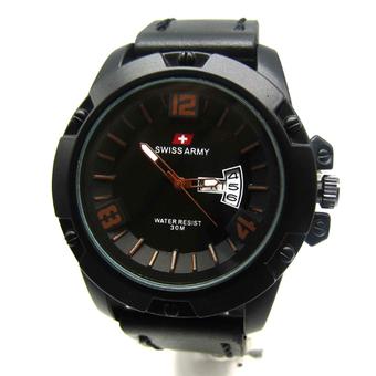 Swiss Army - Jam Tangan Pria - Hitam-Hitam - Strap Hitam - SA 6295  