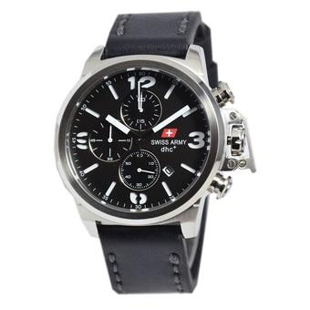 Swiss Army - Jam Tangan Pria - Hitam - Leather Strap - SA 2199  