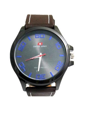 Swiss Army - Jam Tangan Pria - Hitam - Strap Kulit - TA 4160 G  