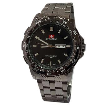 Swiss Army - Jam Tangan Pria - Hitam - Strap Stainless Steel - SA 4147  