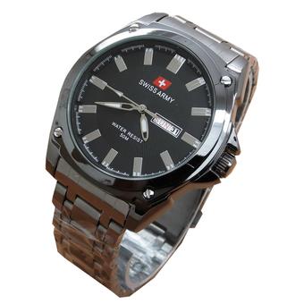 Swiss Army Jam Tangan Pria - Hitam - Tali Stainless - SA5056  