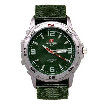 Swiss Army Jam Tangan Pria - Kanvas Strap - SA 4019 Army  