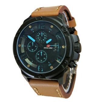 Swiss Army Jam Tangan Pria - Kulit - Cokelat Muda - SA 1822 M LBB  