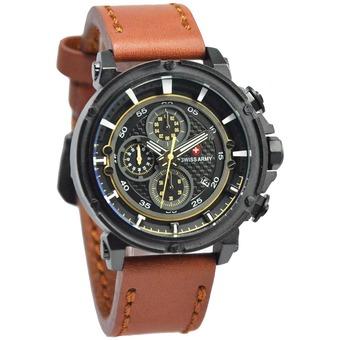 Swiss Army Jam Tangan Pria - Kulit - Cokelat Muda - SA 5038 M LB  