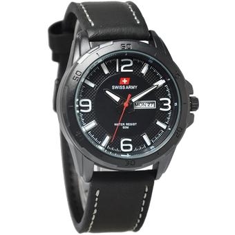 Swiss Army Jam Tangan Pria - Kulit - Hitam - Sa 1011 M BW  