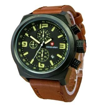 Swiss Army Jam Tangan Pria - Kulit - Light Brown - Sa 3126 M LB  