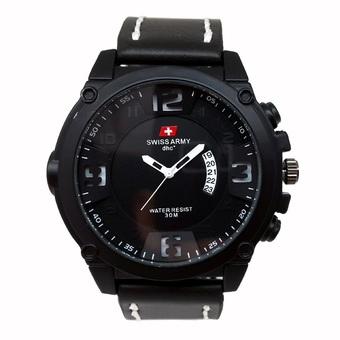 Swiss Army Jam Tangan Pria - LEATHER STRAP - SA 4019 BR  