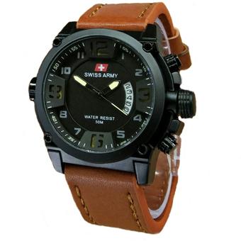 Swiss Army Jam Tangan Pria - LEATHER STRAP - SA1085LBY  