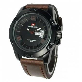 Swiss Army Jam Tangan Pria - Leatehr Strap - Dark Brown - SA 1561 DB  