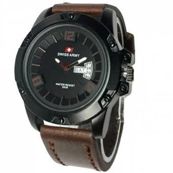 Swiss Army Jam Tangan Pria - Leatehr Strap - Dark Brown - SA 1561 DB Tulis ulasan untuk produk ini  