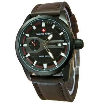 Swiss Army Jam Tangan Pria - Leatehr Strap - Dark Brown - Sa 1380 Dbr  