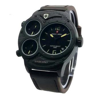 Swiss Army Jam Tangan Pria - Leather Strap - Cokelat Tua - SA 1561 DB  