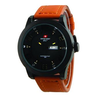 Swiss Army Jam Tangan Pria - Leather Strap - Coklat - SA 4058 LB  