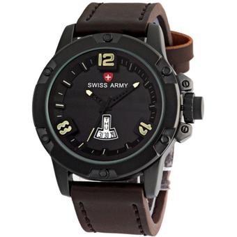 Swiss Army - Jam Tangan Pria - Leather Strap - SA 095 DB -  