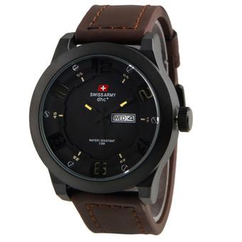 Swiss Army - Jam Tangan Pria - Leather Strap - SA 1055 a  