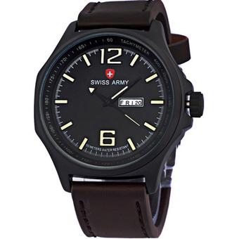 Swiss Army - Jam Tangan Pria - Leather Strap - SA 1055 c  