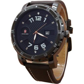 Swiss Army Jam Tangan Pria - Leather Strap - SA 1085 DB - Putih  