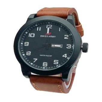 Swiss Army Jam Tangan Pria - Leather Strap - SA 1565 Light Brown  