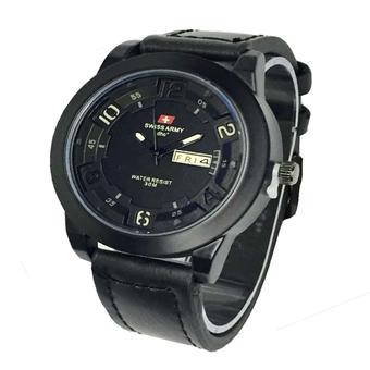 Swiss Army - Jam Tangan Pria - Leather Strap - SA 4089 - Hitam  