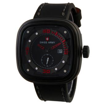 Swiss Army Jam Tangan Pria - Leather Strap - SA 8806B - Merah  