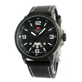 Swiss Army - Jam Tangan Pria - Leather Strap - Sa 1128 Putih  