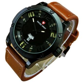 Swiss Army Jam Tangan Pria –Leather Strap– Sa 1136K Cokelat  