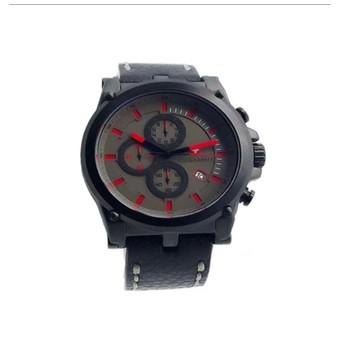 Swiss Army Jam Tangan Pria - Leather Strap - Sa 1284 Hitam Merah  