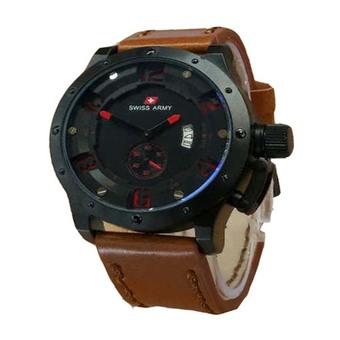 Swiss Army - Jam Tangan Pria - Leather Strap - Sa 1381 Lbr  