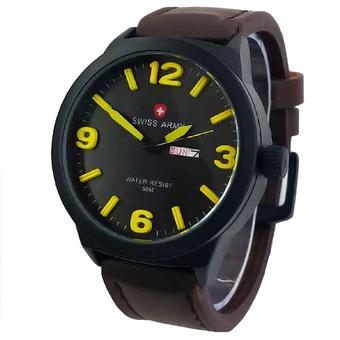 Swiss Army - Jam Tangan Pria - Leather Strap - Sa 4055 DBY  