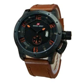 Swiss Army Jam Tangan Pria - Letather Strap - Sa 1381 Lbo  