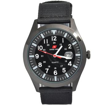 Swiss Army Jam Tangan Pria - SA1881FB - Hitam - Kanvas  