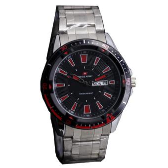 Swiss Army - Jam Tangan Pria - SA3057 - Silver List Merah  