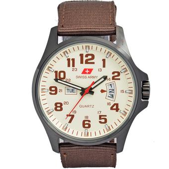 Swiss Army Jam Tangan Pria - SA954HBBR - Cokelat - Kanvas  