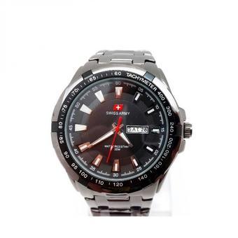 Swiss Army- Jam Tangan Pria-Stainless Hitam-Bezel Hitam-SA 3082 MM  