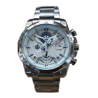 Swiss Army - Jam Tangan Pria - Stainless - Silver Putih - HC-523  