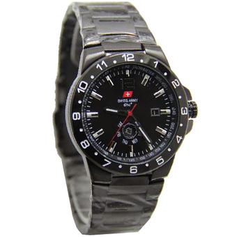 Swiss Army Jam Tangan Pria - Stainless Steel - Sa 2020 Black  