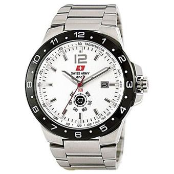 Swiss Army - Jam Tangan Pria - Stainless Steel - Sa 2020 Silver White  