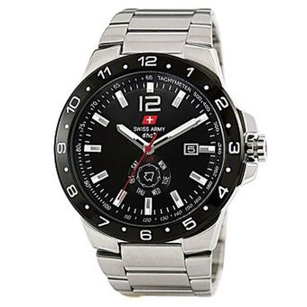 Swiss Army Jam Tangan Pria - Stainless Steel - Sa 2020 Silver Black  