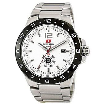 Swiss Army Jam Tangan Pria - Stainless Steel - Sa 2020 Silver White  