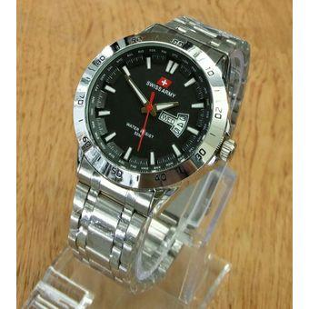 Swiss Army - Jam Tangan Pria - Stainless Steel - Silver - SA 2093 SB  