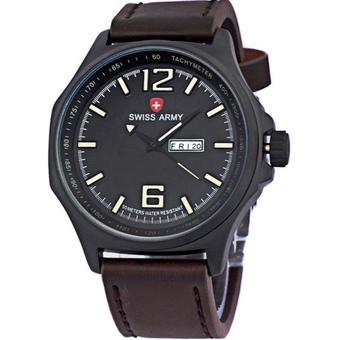 Swiss Army Jam Tangan Pria - Strap Leather - SA 4011 DB  