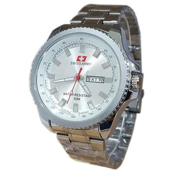 Swiss Army Jam Tangan Pria - Strap Stainless Steel - Silver - Sa 3167 SW  