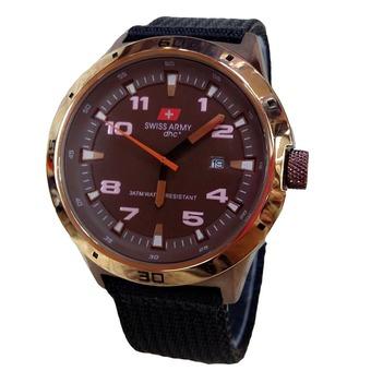 Swiss Army Jam Tangan Pria - Strp Canvas - Hitam- SA 1021 BB  