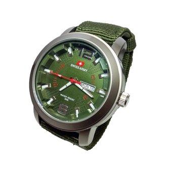 Swiss Army - Jam Tangan Pria TS 53 Tali Bahan - Hijau  