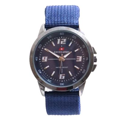 Swiss Army Jam Tangan Pria TW 1828 G Bezel Biru - Tali Kanvas