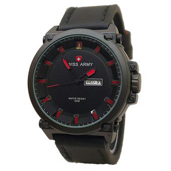 Swiss Army Jam Tangan SA 0039 M - Hitam List Merah  