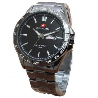 Swiss Army Jam Tangan Wanita – Leather Stainless Steel - SA 5095 - Hitam  