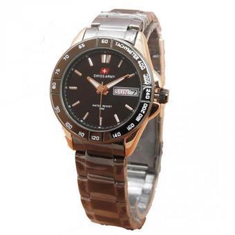 Swiss Army Jam Tangan Wanita – Leather Stainless Steel - SA 5095 Gold  